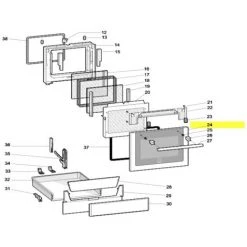 VITRE PORTE FOUR EXTERIEURE POUR CUISINIERE SCHOLTES - C00118044